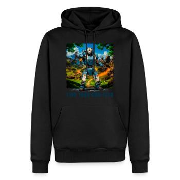 Find Your Own Path - Men’s Premium Organic Hoodie - black - Front - Nico (187cm)