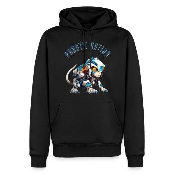 Roboter-Nation 4 - Männer Premium Bio Hoodie - Schwarz - Vorne - Nico (187cm)