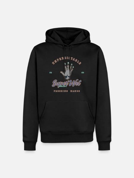 Unpredictable freezing hands (Clean Style) - Men’s Premium Organic Hoodie - black
