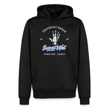 Mains glaciales imprévisibles (pâle) - Sweat à capuche Premium bio Homme - noir - Devant - Nico (187cm)