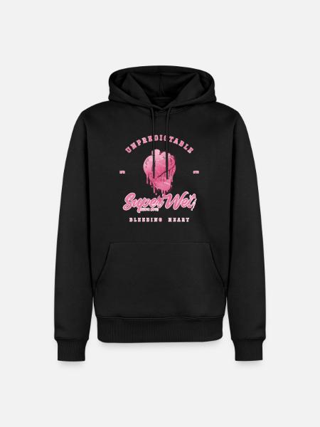 Unpredictable bleeding heart (pale style) - Men’s Premium Organic Hoodie - black