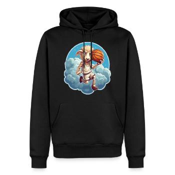 Basketteur Schaf - Sweat à capuche Premium bio Homme - noir - Devant - Nico (187cm)