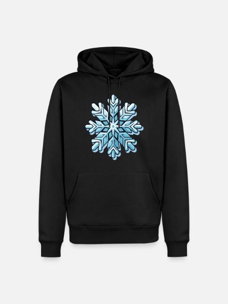 Snowflake - Men’s Premium Organic Hoodie - black