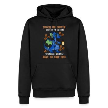 lustige Kaffee Sprüche - Kaffee - Männer Premium Bio Hoodie - Schwarz - Vorne - Nico (187cm)