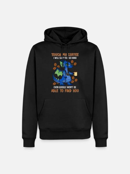 Funny Coffee Sayings - Coffee - Men’s Premium Organic Hoodie - black