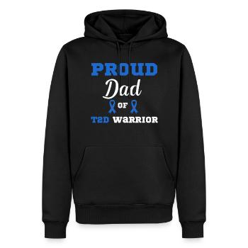 Diabetes Dad Warrior Diabetiker T2D - Männer Premium Bio Hoodie - Schwarz - Vorne - Nico (187cm)