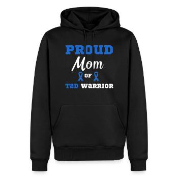 Fière maman d’un guerrier du DT2 Sensibilisation au diabète - Sweat à capuche Premium bio Homme - noir - Devant - Nico (187cm)
