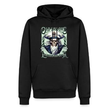 Crâne de marin Crâne Capitaine Ahoy Navire - Sweat à capuche Premium bio Homme - noir - Devant - Nico (187cm)