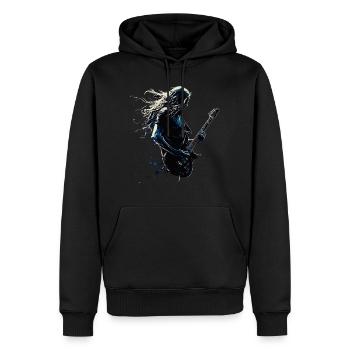 Gitarrist E-Gitarre Splash Musik Rock Punk Metal - Männer Premium Bio Hoodie - Schwarz - Vorne - Nico (187cm)