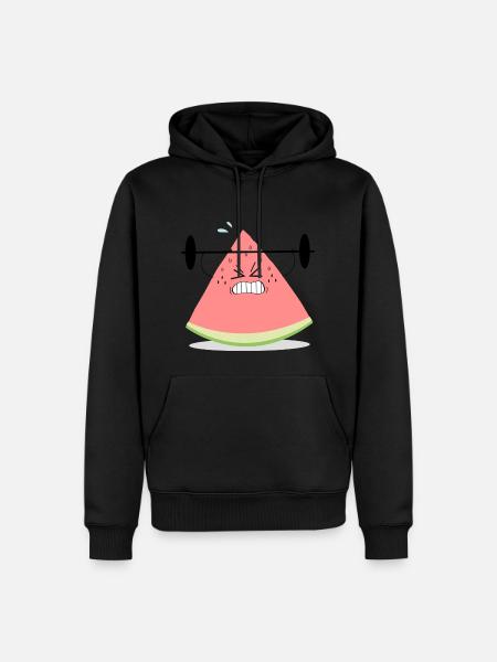 pasteque sportive - Sweat à capuche Premium bio Homme - noir