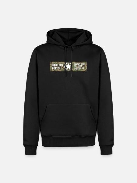 Military - Men’s Premium Organic Hoodie - black