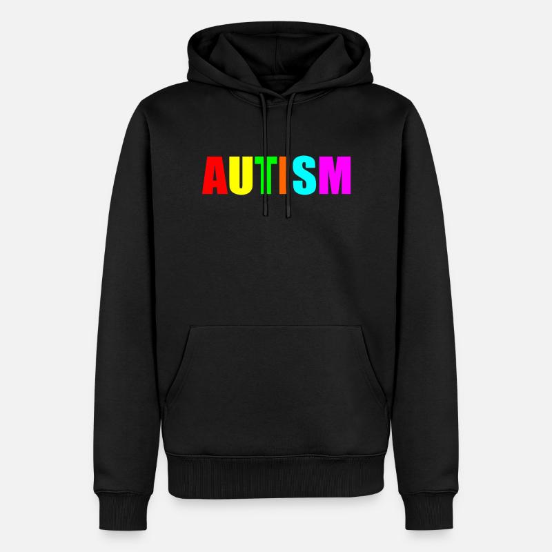 citation autisme - Sweat à capuche Premium bio Homme - noir