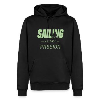 Sailing Sailer Segler Segelschiff - Männer Premium Bio Hoodie - Schwarz - Vorne - Nico (187cm)