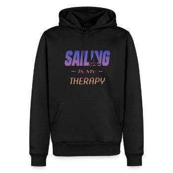 sailing - Männer Premium Bio Hoodie - Schwarz - Vorne - Nico (187cm)