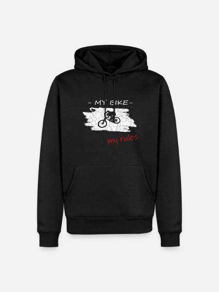 Downhill Biken - Männer Premium Bio Hoodie - Schwarz