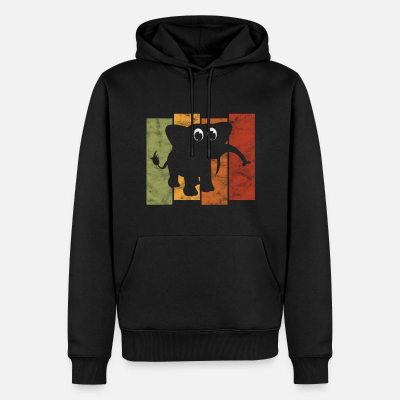 Eléphant éléphant pour enfants - Sweat à capuche Premium bio Homme - noir