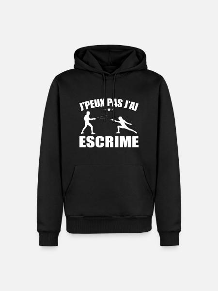 Ich kann nicht fechten - Männer Premium Bio Hoodie - Schwarz