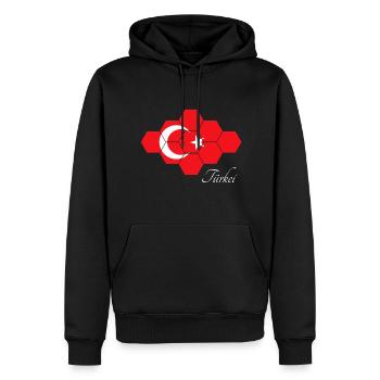 Türkei - Männer Premium Bio Hoodie - Schwarz - Vorne - Nico (187cm)