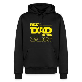 Best Dad In The Galaxy - Men’s Premium Organic Hoodie - black - Front - Nico (187cm)