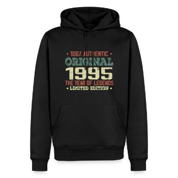 Legend since 1995 Born in 1995 - 29th birthday - Men’s Premium Organic Hoodie - black - Front - Nico (187cm)