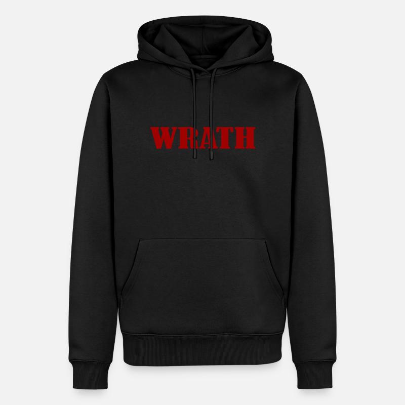 wrath - Männer Premium Bio Hoodie - Schwarz