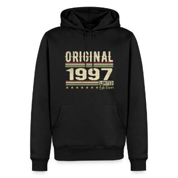 Original 1997 - Retro Geburtstagsgeschenk 1997 - Männer Premium Bio Hoodie - Schwarz - Vorne - Nico (187cm)