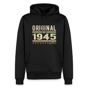 Original 1945 - Retro 1945 Birthday Gift - Men’s Premium Organic Hoodie - black - Front - Nico (187cm)