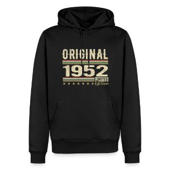 Original 1952 – Retro 1952 Geburtstagsgeschenk - Männer Premium Bio Hoodie - Schwarz - Vorne - Nico (187cm)
