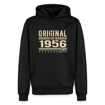 Original 1956 - Retro 1956 Geburtstagsgeschenk - Männer Premium Bio Hoodie - Schwarz - Vorne - Nico (187cm)