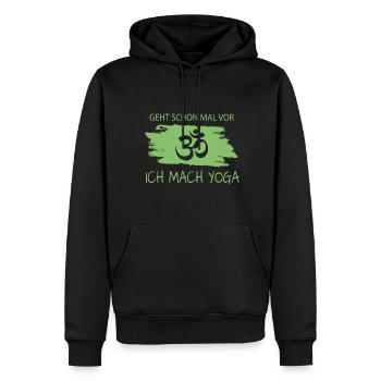 Yoga - Männer Premium Bio Hoodie - Schwarz - Vorne - Nico (187cm)