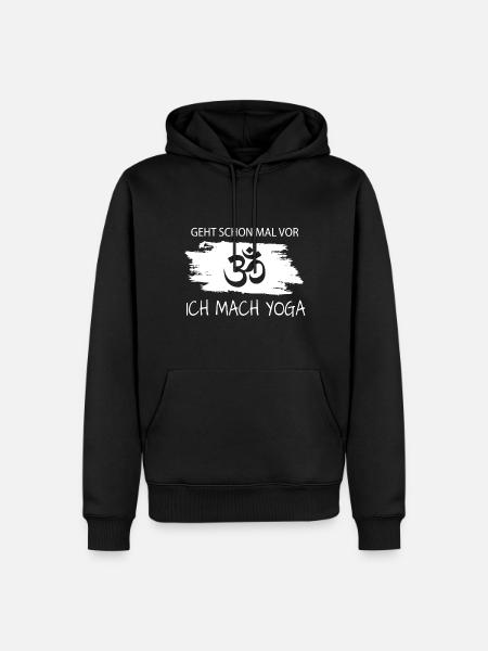 Yoga - Männer Premium Bio Hoodie - Schwarz