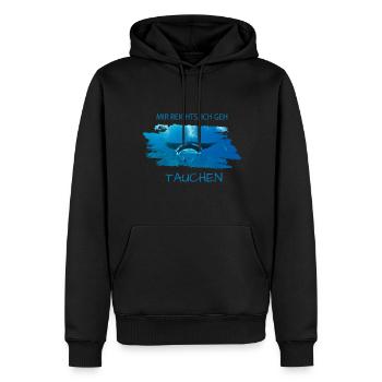 Tauchen Diving Manta - Männer Premium Bio Hoodie - Schwarz - Vorne - Nico (187cm)