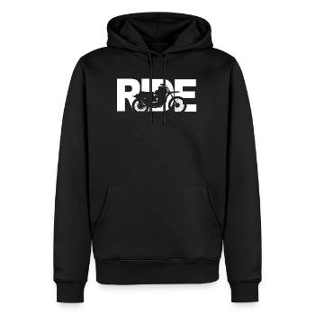 Ride Motorcycle Race Biker Mountain - Männer Premium Bio Hoodie - Schwarz - Vorne - Nico (187cm)