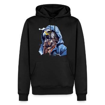 Street style hawk | Hawk lovers - Men’s Premium Organic Hoodie - black - Front - Nico (187cm)