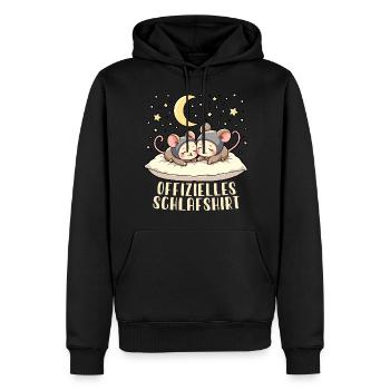offizielles schlafshirt pärchen Lebkuchenmann-Kuch - Männer Premium Bio Hoodie - Schwarz - Vorne - Nico (187cm)