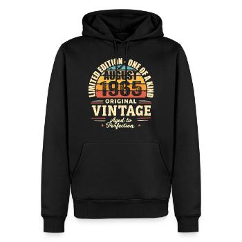 August 1965 Birthday August 1965 - August 1965 - Men’s Premium Organic Hoodie - black - Front - Nico (187cm)