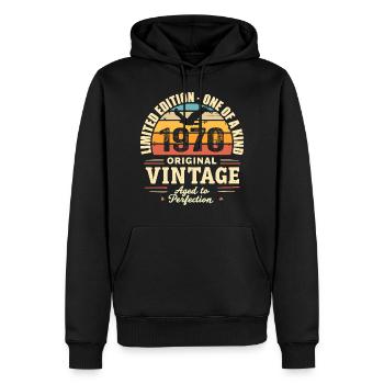 1970er Jahre Geburtstagsgeschenk Vintage 1970er Retro 1970er Jahre - Männer Premium Bio Hoodie - Schwarz - Vorne - Nico (187cm)