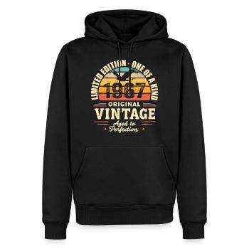 1967 Geburtstagsgeschenk Jahrgang 1967 Retro 1967 - Männer Premium Bio Hoodie - Schwarz - Vorne - Nico (187cm)