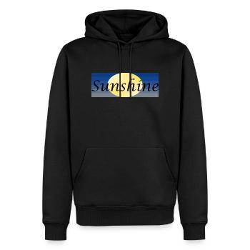 Sunshine - Männer Premium Bio Hoodie - Schwarz - Vorne - Nico (187cm)