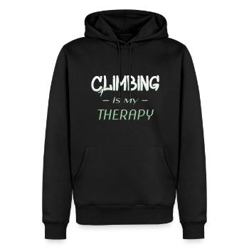 klettern - Männer Premium Bio Hoodie - Schwarz - Vorne - Nico (187cm)