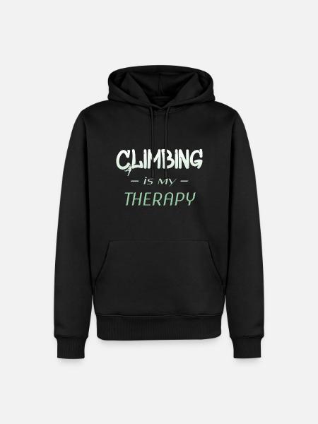 klettern - Männer Premium Bio Hoodie - Schwarz