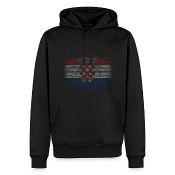 Croatia Flag Adriatic Zagreb Croatian Flag Bike - Men’s Premium Organic Hoodie - black - Front - Nico (187cm)