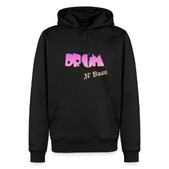 Drum n Bass, Techno, Minimal - Männer Premium Bio Hoodie - Schwarz - Vorne - Nico (187cm)