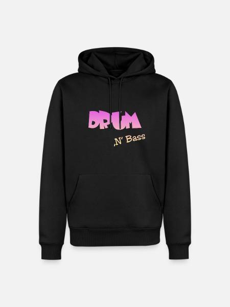 Drum n Bass, Techno, Minimal - Männer Premium Bio Hoodie - Schwarz