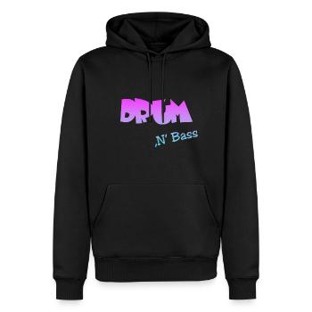 Drum n Bass, Techno, Minimal - Männer Premium Bio Hoodie - Schwarz - Vorne - Nico (187cm)