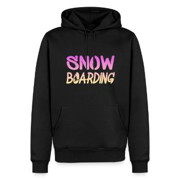 snowboarding - Männer Premium Bio Hoodie - Schwarz - Vorne - Nico (187cm)