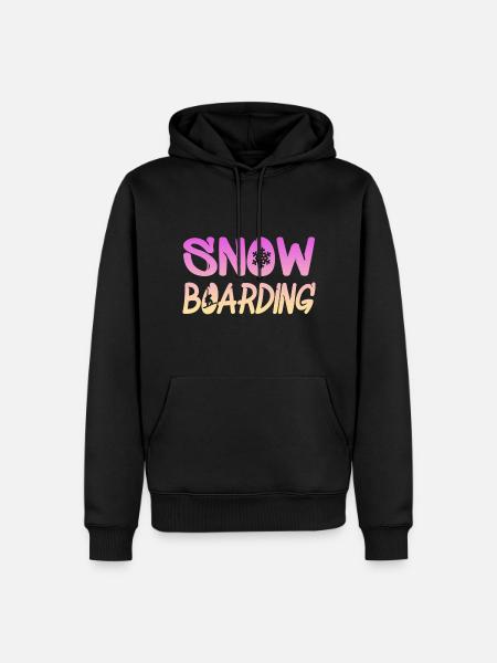 snowboarding - Männer Premium Bio Hoodie - Schwarz
