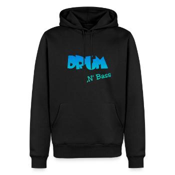 Drum n Bass - Männer Premium Bio Hoodie - Schwarz - Vorne - Nico (187cm)