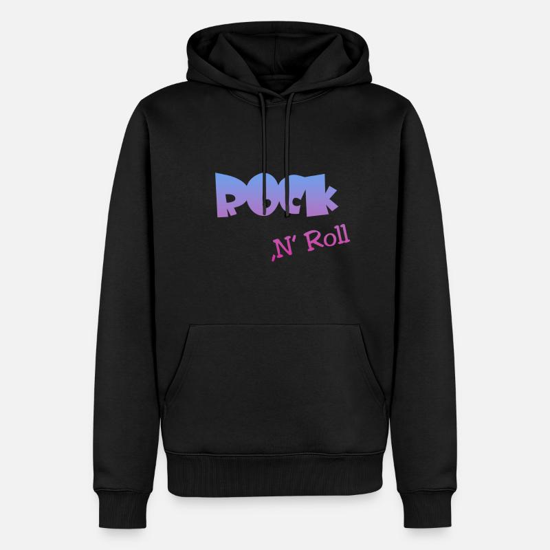 Rock n Roll - Männer Premium Bio Hoodie - Schwarz