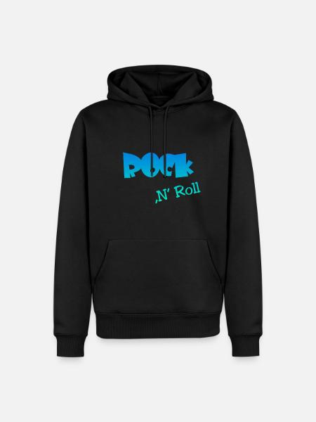 Rock n Roll - Männer Premium Bio Hoodie - Schwarz